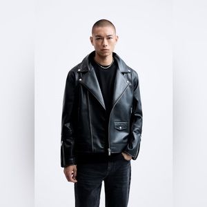 Zara Mens Faux Leather Jacket